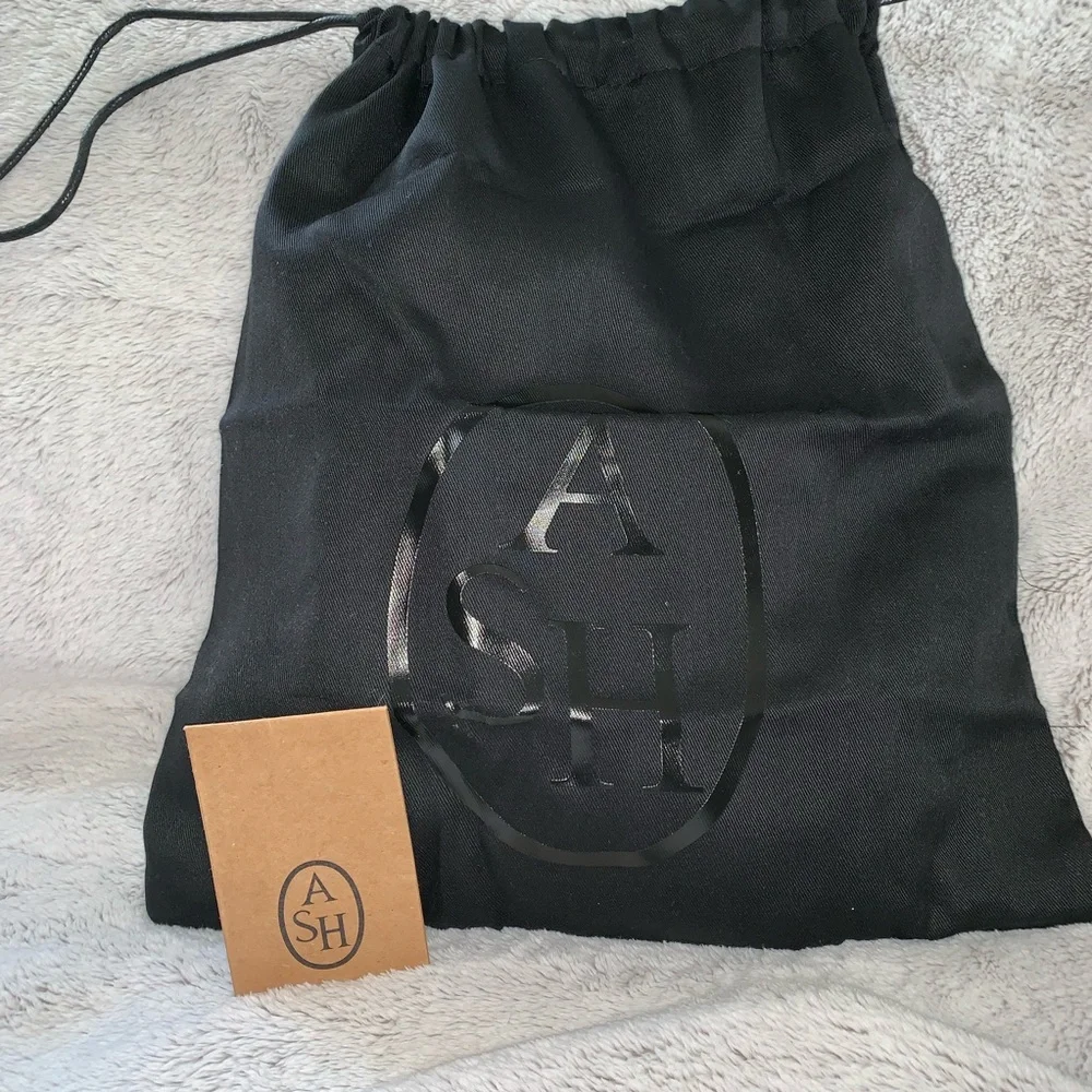 Ash BO Fringed Hobo Bag Black Suede